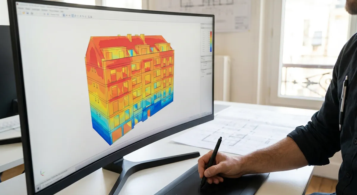 modélisation thermique 3D logement